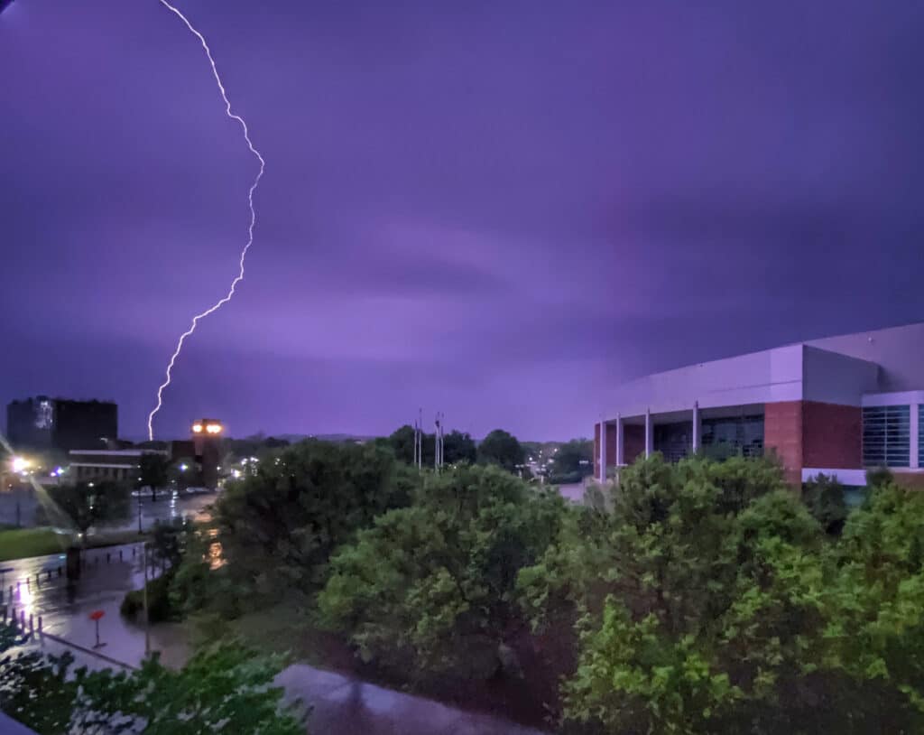 Lightning Strikes N. Little Rock, AR